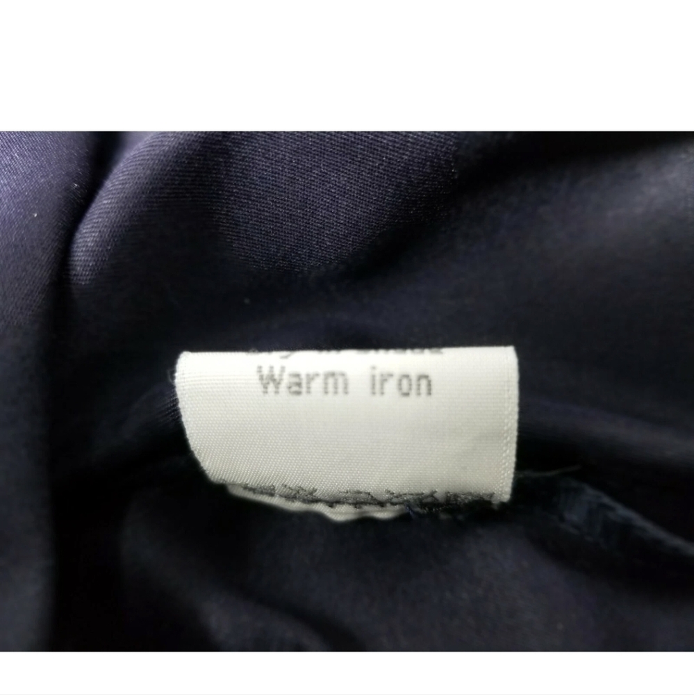 Roberta Freymann Irina Cotton Sateen Blouse - Small Navy Blue - Picture 7 of 7